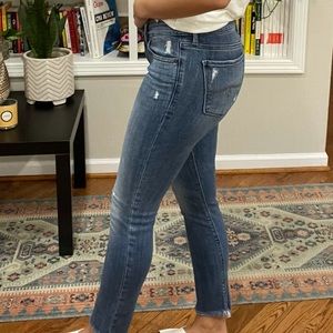 Lucky Brand Mid Rise Raw Cut Hem Lolita Skinny Jeans